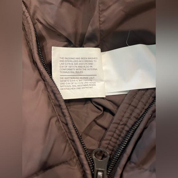 Napapijri Field Down Vest Brown Removable Fur Hood with Patches Sz S - Picture 5 of 16